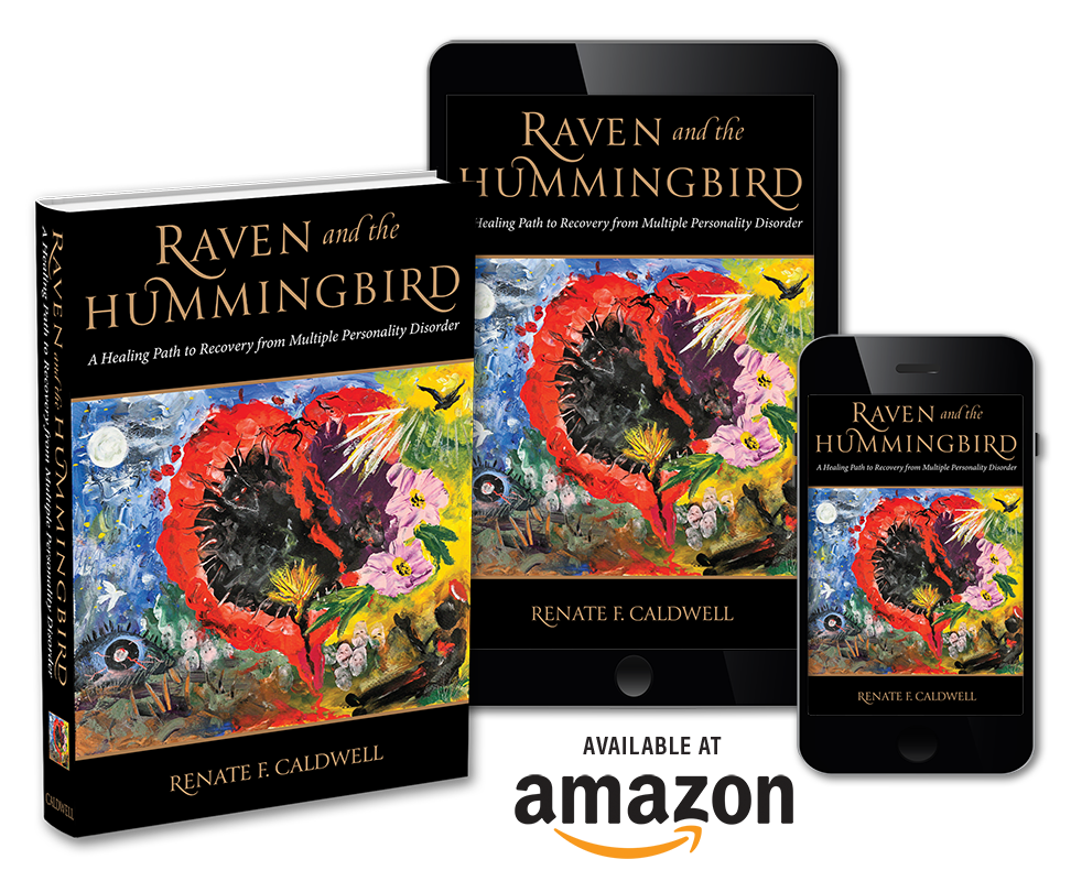 raven and the hummingbird by renate f caldwell 3D three image